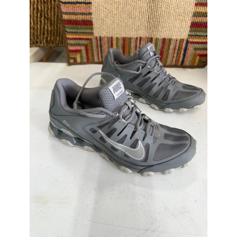 Nike Reax 8 TR Mens Training Shoes Grey Metallic Silver 621716-010 Size 10.5
